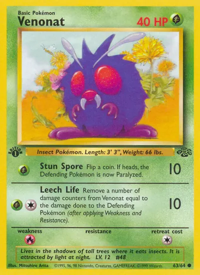 Venonat - Selva - ilustração de Mitsuhiro Arita