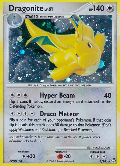 Dragonite - Legends Awakened - ilustração de Mitsuhiro Arita