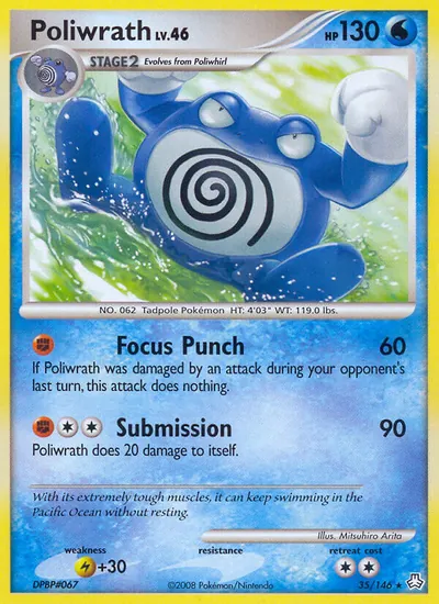 Poliwrath - Legends Awakened - ilustração de Mitsuhiro Arita