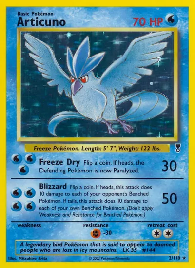 Articuno - Legendary Collection - ilustração de Mitsuhiro Arita