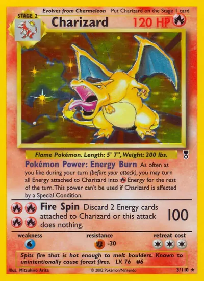 Charizard - Legendary Collection - ilustração de Mitsuhiro Arita