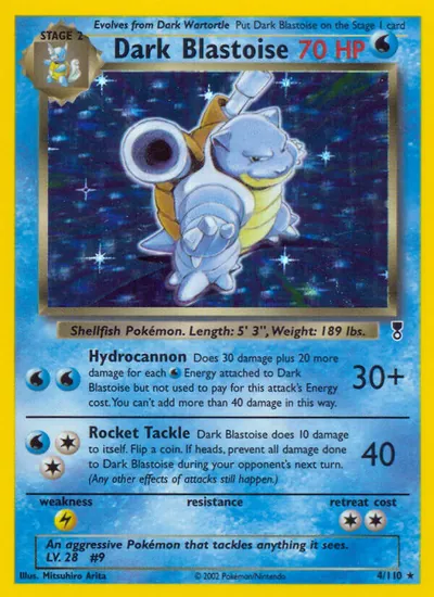 Dark Blastoise - Legendary Collection - ilustração de Mitsuhiro Arita