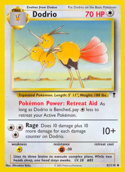 Dodrio - Legendary Collection - ilustração de Mitsuhiro Arita