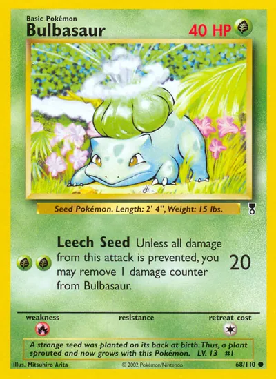 Bulbasaur - Legendary Collection - ilustração de Mitsuhiro Arita