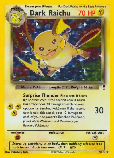 Dark Raichu - Legendary Collection - ilustração de Mitsuhiro Arita