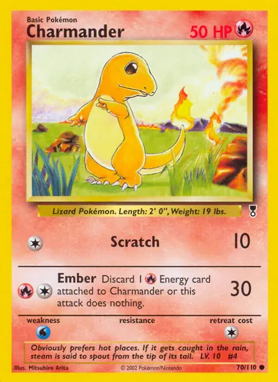 Charmander - Legendary Collection - ilustração de Mitsuhiro Arita