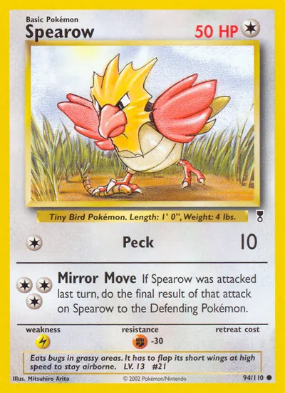 Spearow - Legendary Collection - ilustração de Mitsuhiro Arita