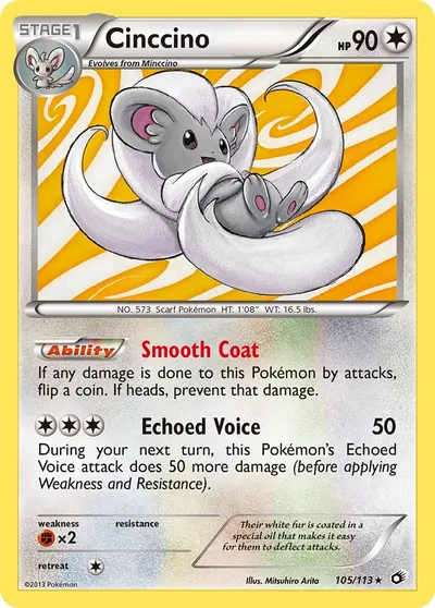 Cinccino - Tesouros Lendários - ilustração de Mitsuhiro Arita
