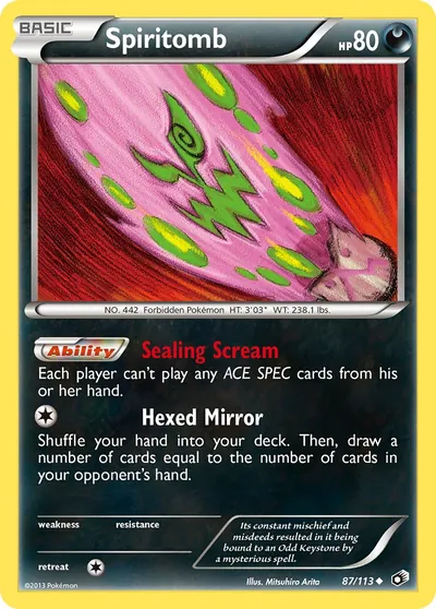Spiritomb - Tesouros Lendários - ilustração de Mitsuhiro Arita