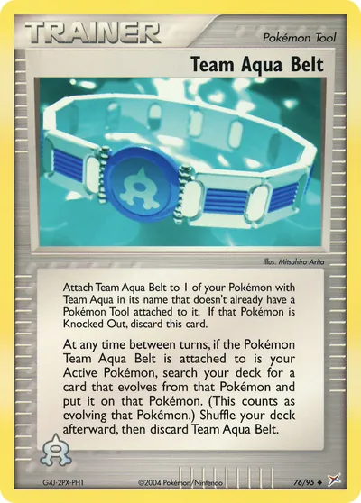 Team Aqua Belt - Team Magma vs Team Aqua - ilustração de Mitsuhiro Arita