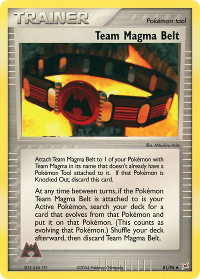 Team Magma Belt - Team Magma vs Team Aqua - ilustração de Mitsuhiro Arita
