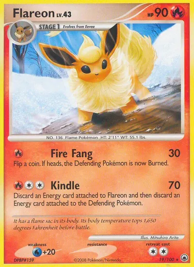 Flareon - Majestic Dawn - ilustração de Mitsuhiro Arita