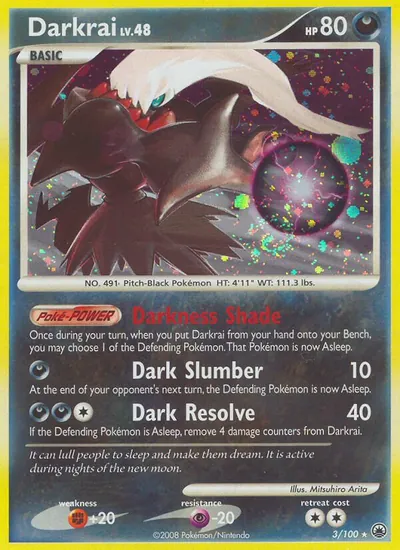 Darkrai - Majestic Dawn - ilustração de Mitsuhiro Arita