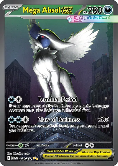 Mega Absol ex - Megaevolução - ilustração de Mitsuhiro Arita