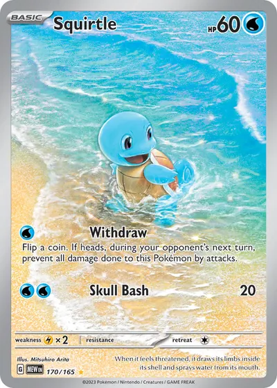 Squirtle - 151 - ilustração de Mitsuhiro Arita
