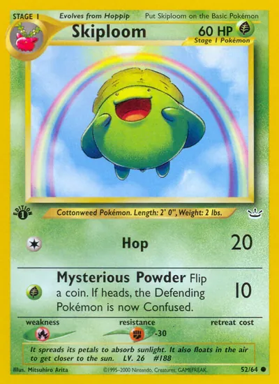 Skiploom - Neo Revelation - ilustração de Mitsuhiro Arita