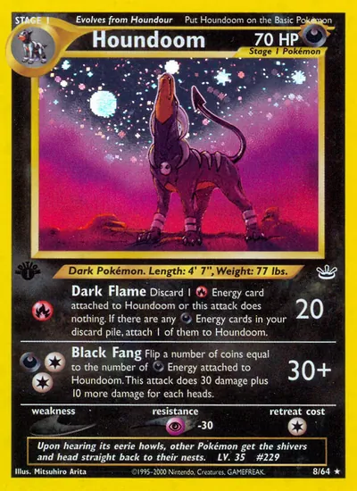 Houndoom - Neo Revelation - ilustração de Mitsuhiro Arita