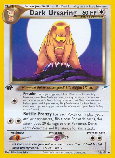 Dark Ursaring - Neo Destiny - ilustração de Mitsuhiro Arita