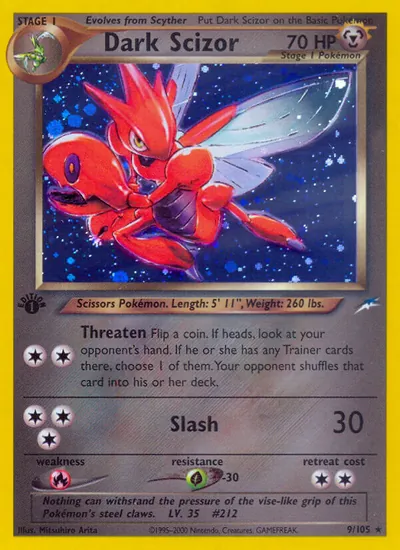 Dark Scizor - Neo Destiny - ilustração de Mitsuhiro Arita