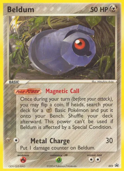 Beldum - Promos Black Star (Nintendo) - ilustração de Mitsuhiro Arita