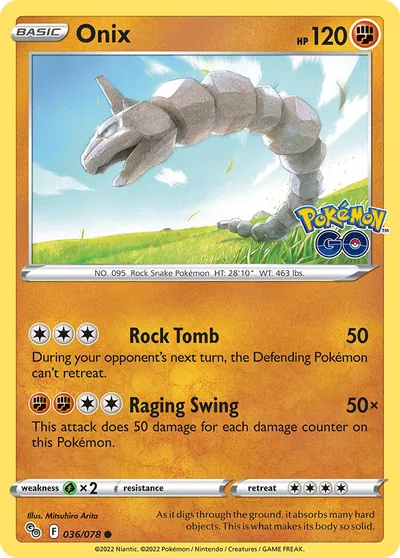 Onix - Pokémon GO - ilustração de Mitsuhiro Arita