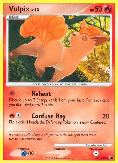 Vulpix - Platinum - ilustração de Mitsuhiro Arita