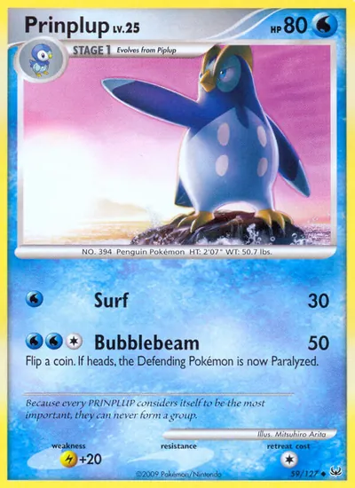 Prinplup - Platinum - ilustração de Mitsuhiro Arita