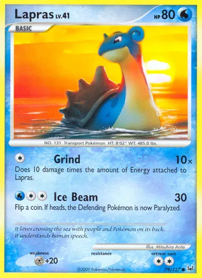 Lapras - Platinum - ilustração de Mitsuhiro Arita