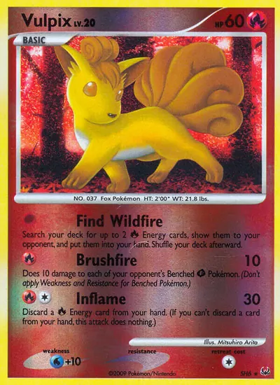 Vulpix - Platinum - ilustração de Mitsuhiro Arita