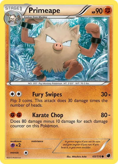 Primeape - Congelamento de Plasma - ilustração de Mitsuhiro Arita