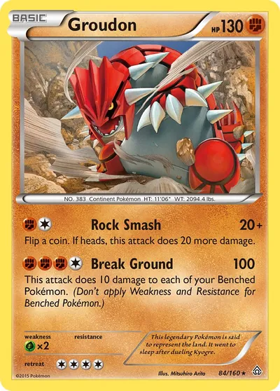 Groudon - Conflito Primitivo - ilustração de Mitsuhiro Arita