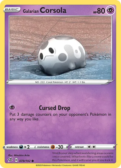 Corsola de Galar - Rixa Rebelde - ilustração de Mitsuhiro Arita
