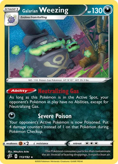 Weezing de Galar - Rixa Rebelde - ilustração de Mitsuhiro Arita
