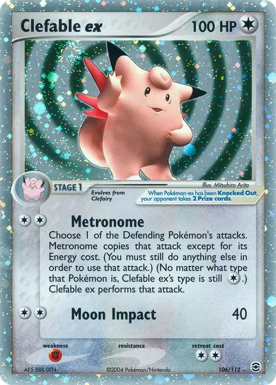 Clefable ex - FireRed & LeafGreen - ilustração de Mitsuhiro Arita