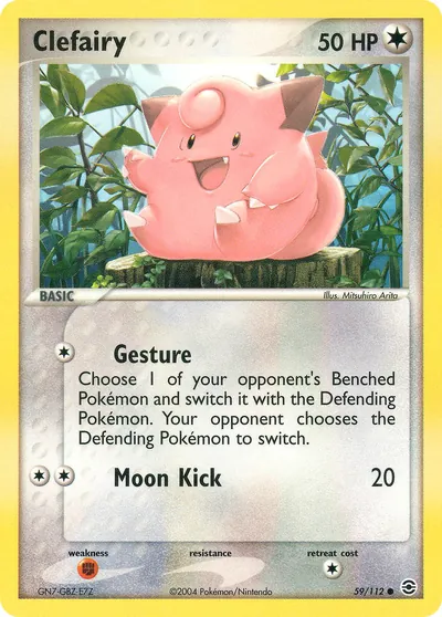 Clefairy - FireRed & LeafGreen - ilustração de Mitsuhiro Arita