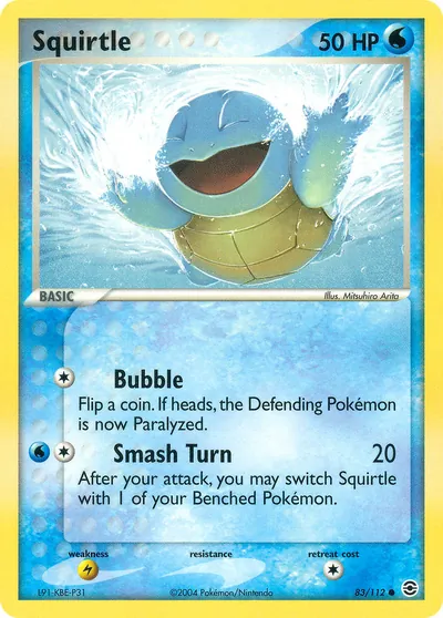 Squirtle - FireRed & LeafGreen - ilustração de Mitsuhiro Arita