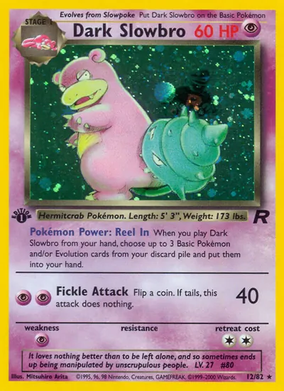 Dark Slowbro - Team Rocket - ilustração de Mitsuhiro Arita