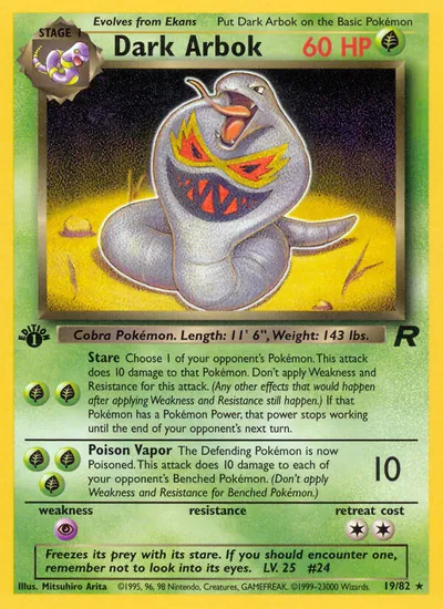 Dark Arbok - Team Rocket - ilustração de Mitsuhiro Arita