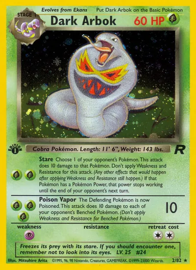 Dark Arbok - Team Rocket - ilustração de Mitsuhiro Arita