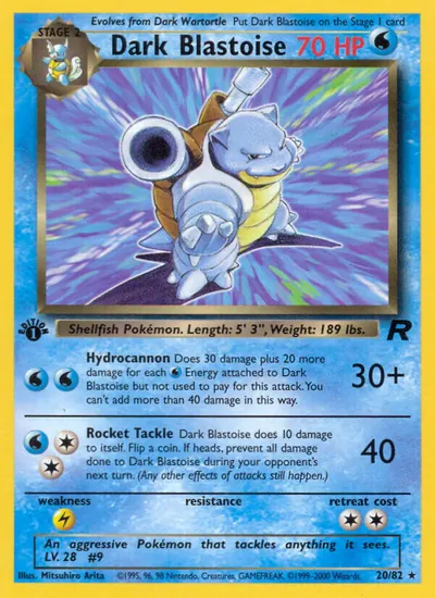 Dark Blastoise - Team Rocket - ilustração de Mitsuhiro Arita