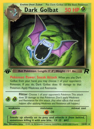 Dark Golbat - Team Rocket - ilustração de Mitsuhiro Arita