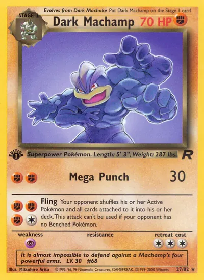 Dark Machamp - Team Rocket - ilustração de Mitsuhiro Arita
