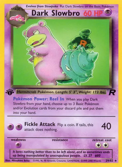 Dark Slowbro - Team Rocket - ilustração de Mitsuhiro Arita
