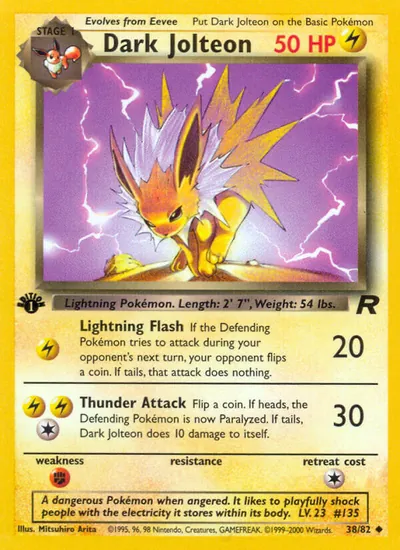 Dark Jolteon - Team Rocket - ilustração de Mitsuhiro Arita