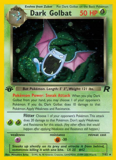 Dark Golbat - Team Rocket - ilustração de Mitsuhiro Arita