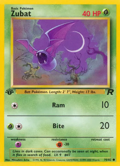 Zubat - Team Rocket - ilustração de Mitsuhiro Arita