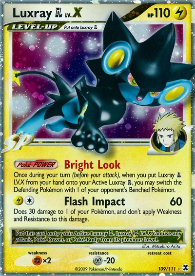 Luxray GL LV.X - Rising Rivals - ilustração de Mitsuhiro Arita