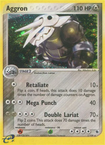 Aggron - Rubi & Safira - ilustração de Mitsuhiro Arita