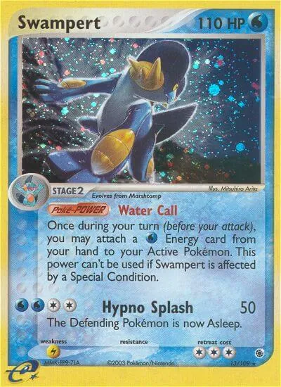 Swampert - Rubi & Safira - ilustração de Mitsuhiro Arita