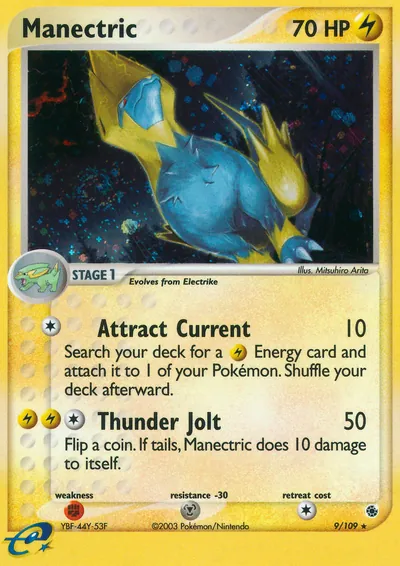 Manectric - Rubi & Safira - ilustração de Mitsuhiro Arita
